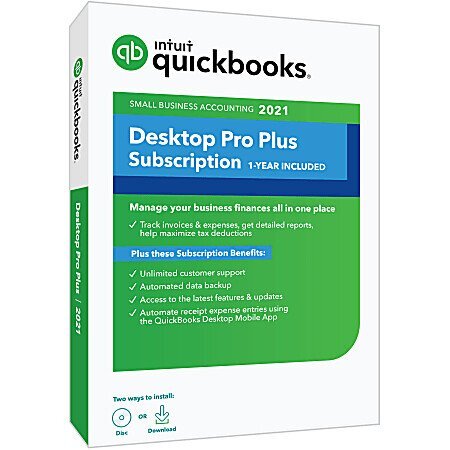 QuickBooks Pro Plus 2021 - 1 User (Yearly Subscription)