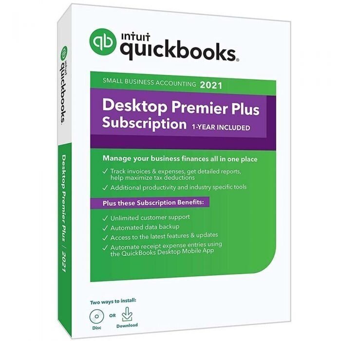 QuickBooks Premier Plus 2021 - 1 User (Yearly Subscription)