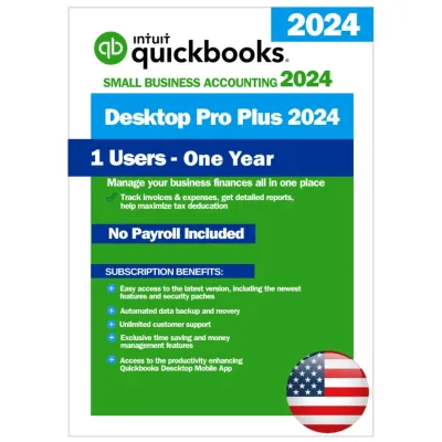QuickBooks Pro Plus 2024 - 1 User (2+1 Years Subscription)