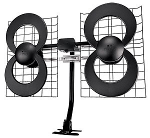 Antennas Direct Clearstream 4 UHF Indoor/Outdoor HDTV Antenna with Reflector Plate and Mounting Pole