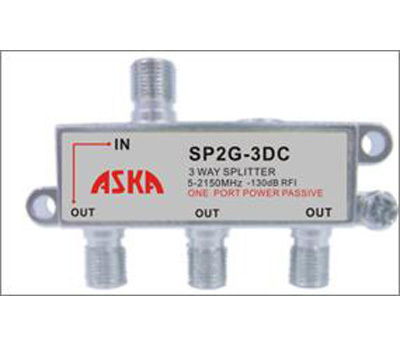 ASKA 3-Way 1-Port Power Passive Splitter 5–2150 MHz