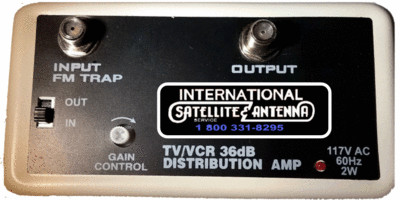 AA179 Distribution Amplifier 36 dB Gain VHF/UHF/FM w/ Adjustable Gain