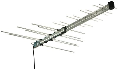Sky Blue Antenna SBE10 High Band VHF/UHF Metro Antenna Channels 7-50 28 Elements 44 Sky Blue Antenna SBE10 High Band VHF/UHF Metro Antenna Channels 7-50 28 Elements 44" boom length