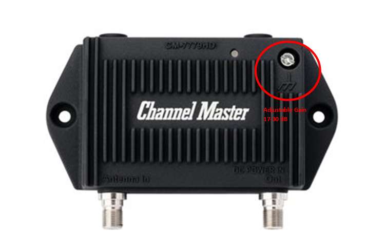 Channel Master CM-7779HD Professional Grade Adjustable Gain TV Antenna Preamplifier with LTE Filter | Indoor/Outdoor Channel Master CM-7779HD Professional Grade Adjustable Gain TV Antenna Preamplifier with LTE Filter | Indoor/Outdoor