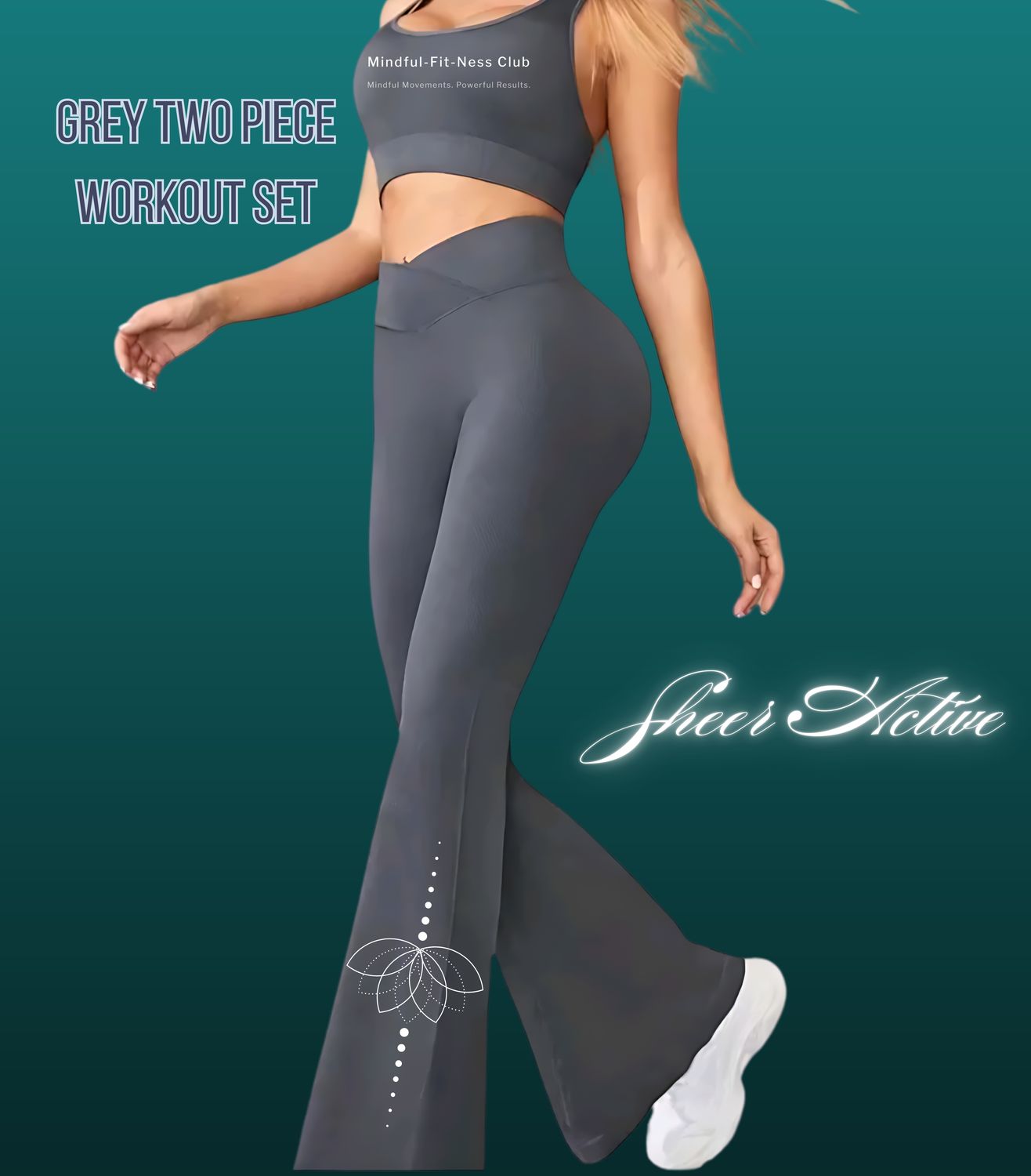Sport Solid Colour yoga/pilates ribbed Workout Set