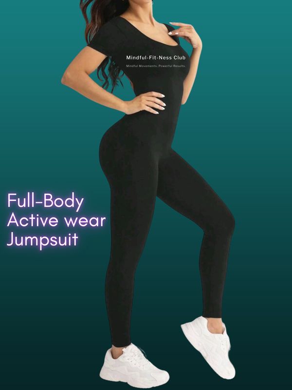 Calm Black Seamless Strectchy Sports/Activewear Jumpsuit Calm Black Seamless Strectchy Sports/Activewear Jumpsuit