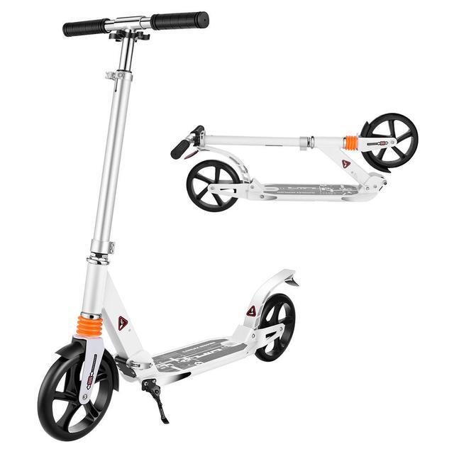 8 PU Wheels Rear Fender Brake MK3 Portable Kick Scooter Best for Teens and Adults Macwheel Foldable Aluminum Height Adjustable Kick Scooter Disc Brake Dual Suspension 