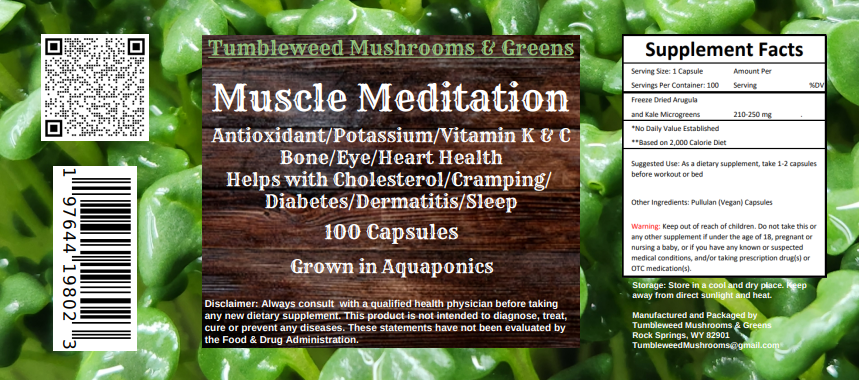 Muscle Meditation Capsules Freeze Dried 100 Count
