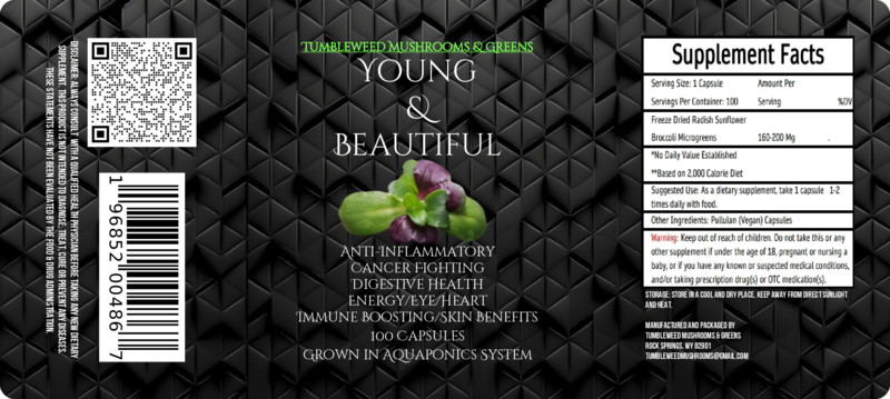 Young &amp; Beautiful Capsules Freeze Dried 100 Count