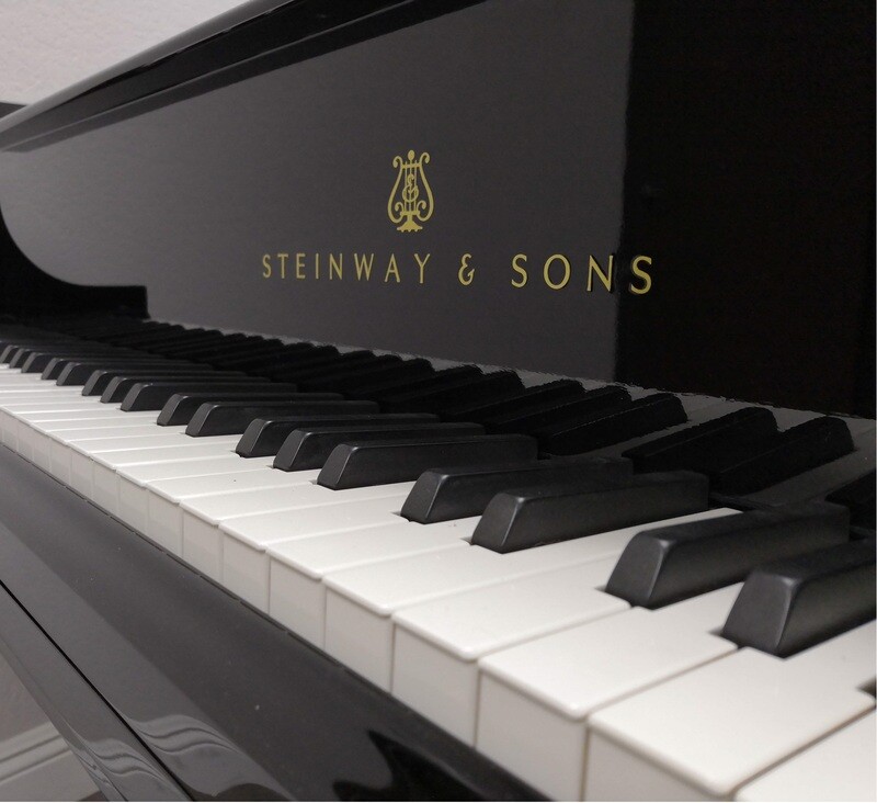 Hamburg Steinway &amp; Sons Model O Grand Piano in Polished Ebony