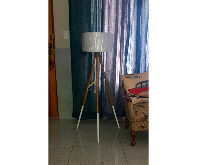 White Tri-Pod Standing Lamp