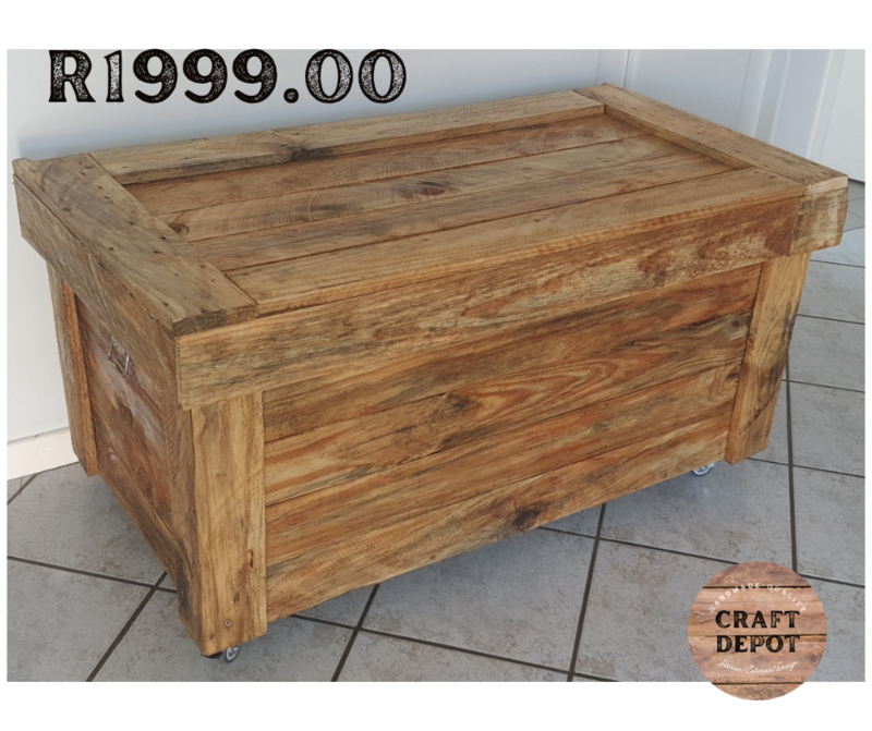 Wooden Chest/TV Stand with wheels