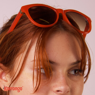 Lentes de Sol Redondo Naranja/Humo