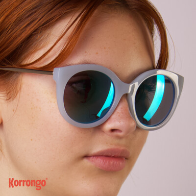 Lentes de Sol Gato Blanco/Celeste