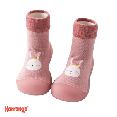 MEDIAS/PANTUFLAS BEBE ROSADO