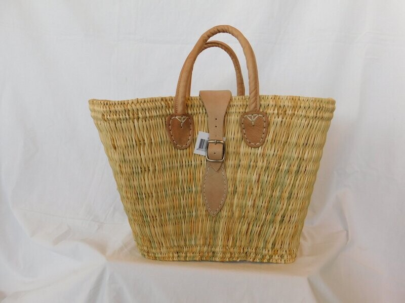 Tas 30*15*30 cm met leren handvat en riem