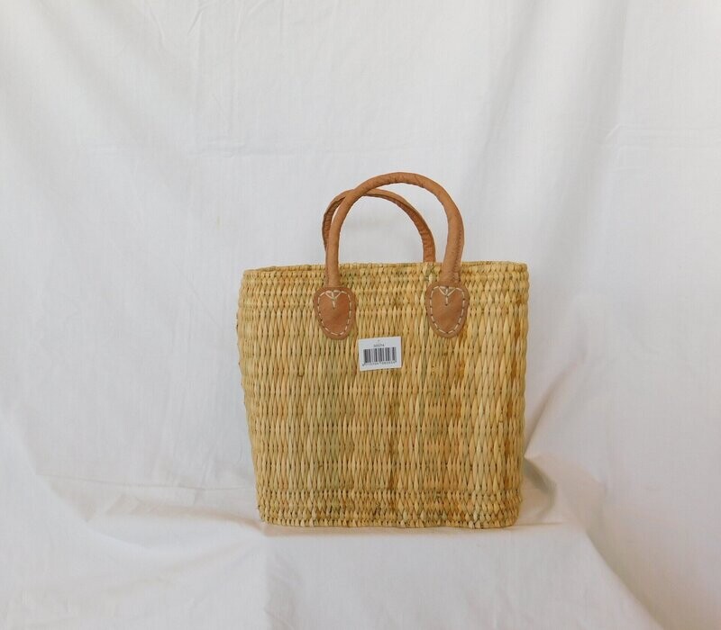 Tas 28*17*29 cm met kort leren handvat