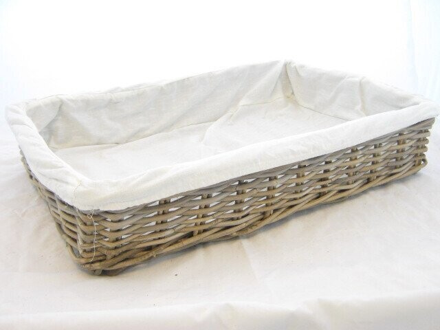 Etalagemand Artisan Kubu met cremekleur stof 60*40*12 cm