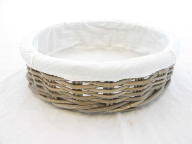 Etalagemand Artisan Kubu met cremekleur stof rond 40*12 cm