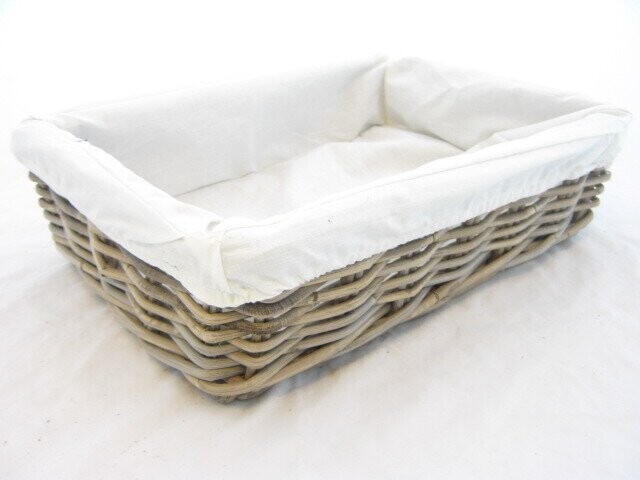 Etalagemand Artisan Kubu met cremekleur stof 40*30*12 cm