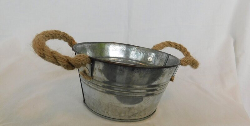 Mand zink jute hengsels 15*8*11 cm