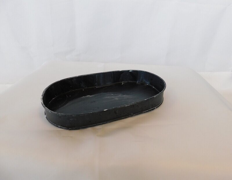 Plateau zwart ovaal 22,5*12,5*3 cm