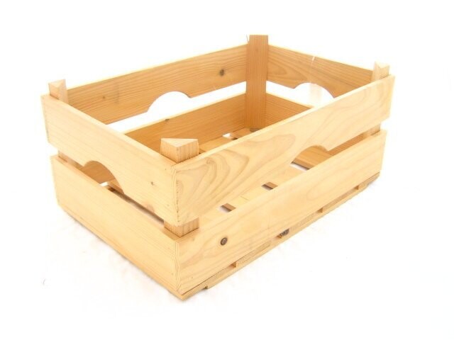 Veilingkist hout rechthoek 39.5*26*16.5/18 cm