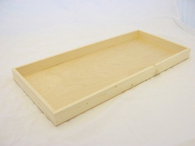 Dienblad hout blanco 55*25*4 cm