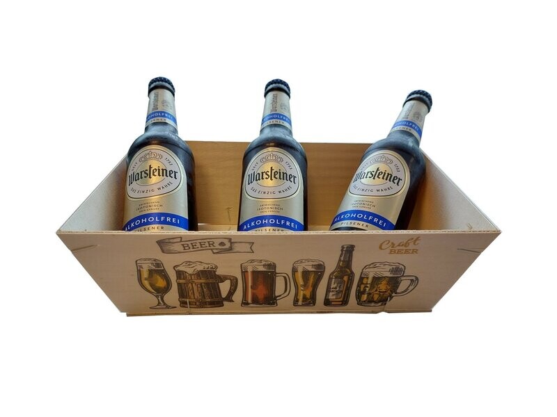 Bakje hout L 35 X 26 X 12 cm bier