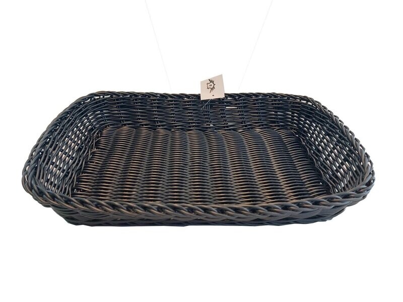 PP mand zwart 39.5*26.5*7 cm
