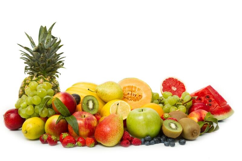 Bakje hout L 35 X 26 X 12 cm fruit 2