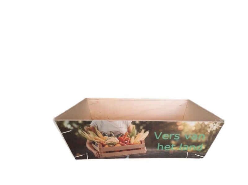 Bakje hout L 35 X 26 X 12 cm vers van het land