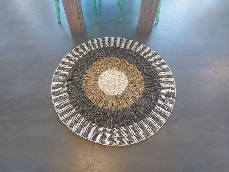 vloerkleed rond mendong gevarieerd 120 cm vloerkleed rond mendong gevarieerd 120 cm