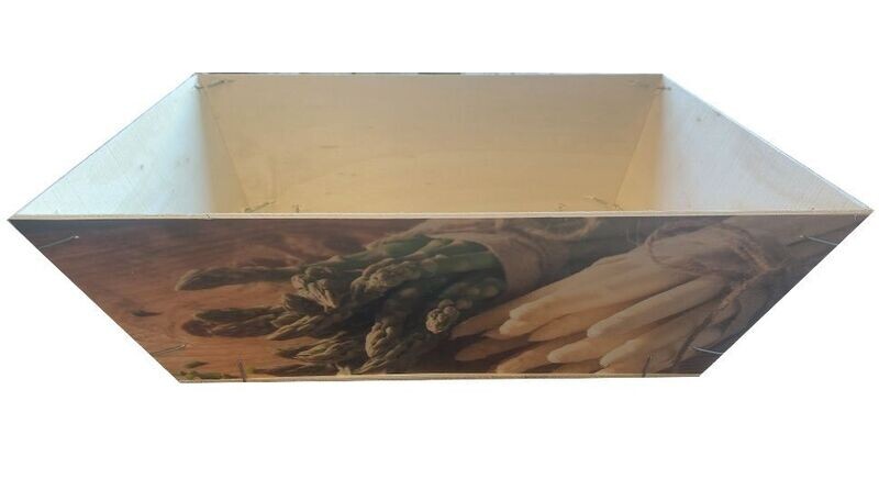 Bakje hout L 35 X 26 X 12 cm asperges