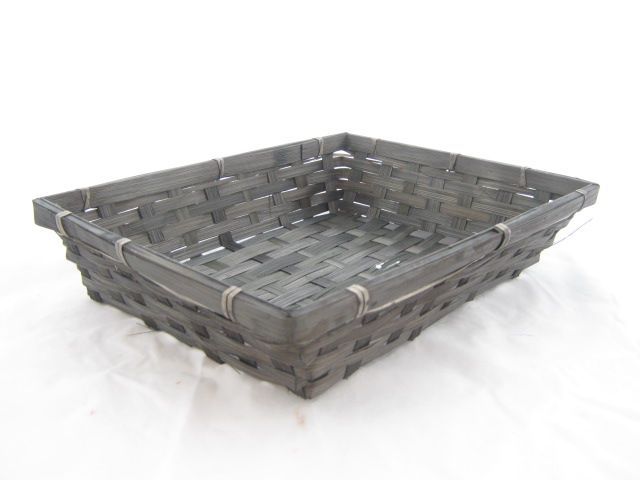 Bamboe Scheen rechthoek 30*24*8 cm antraciet