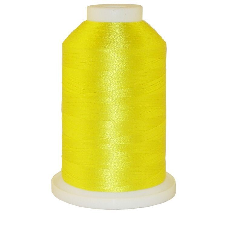 Real Yellow # 1102 Iris Polyester Embroidery Thread - 1100 Yds