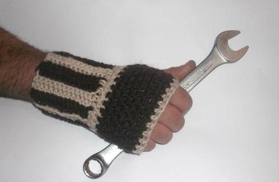 Men/boy Brown Fingerless Gloves 4 sizes