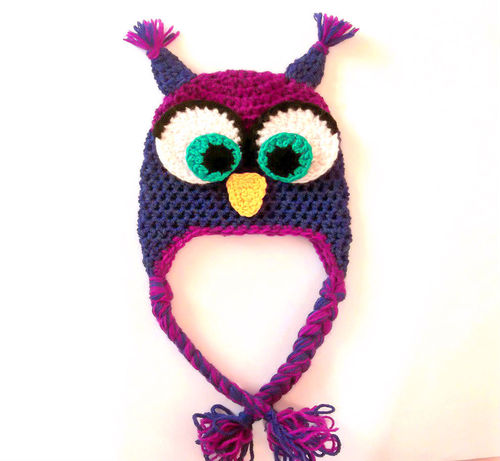 Cross-eyed Owl Hat Crochet Pattern