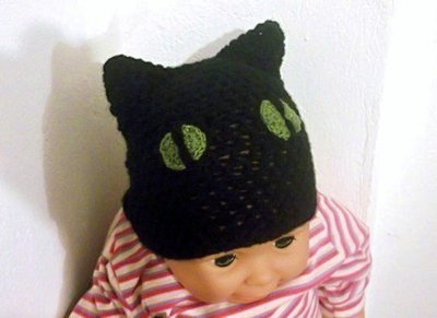 Black Cat Hat Crochet Pattern