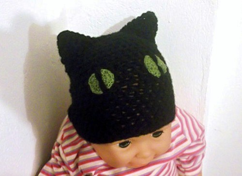 Black Cat Hat Crochet Pattern