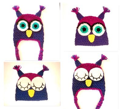 Owl Hat - Sleeping Owl Hat Crochet Pattern
