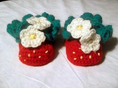 Strawberry Toddler Booties