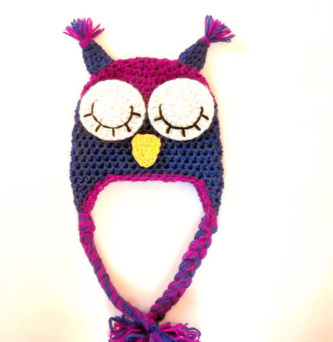 Sleeping Owl Hat Crochet Pattern