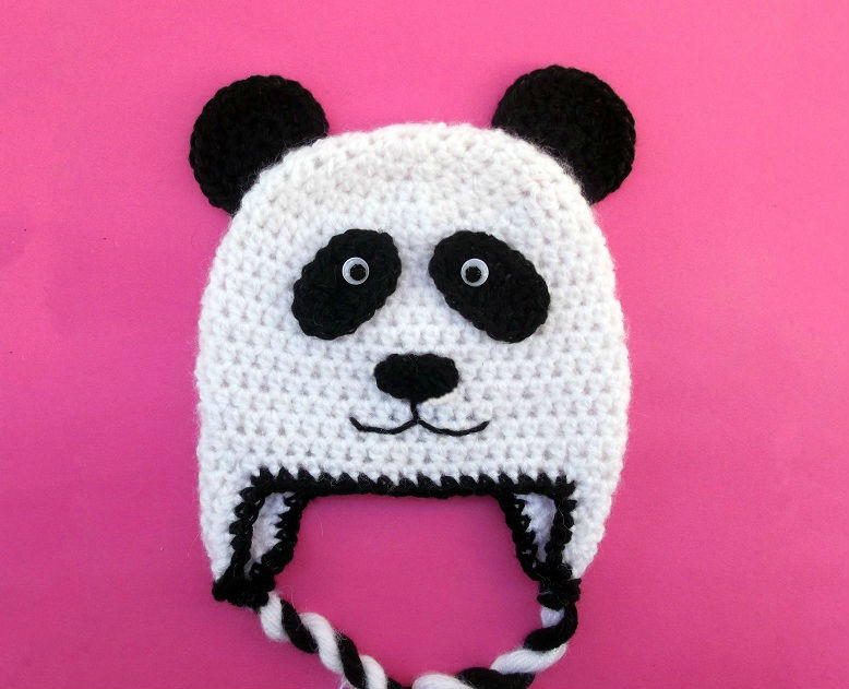 Panda Bear Hat Crochet Pattern