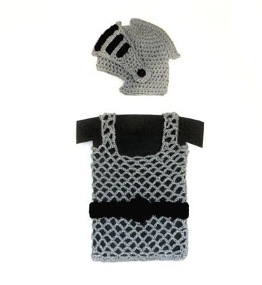 Knight Helmet / Chainmail vest CROCHET PATTERN All sizes
