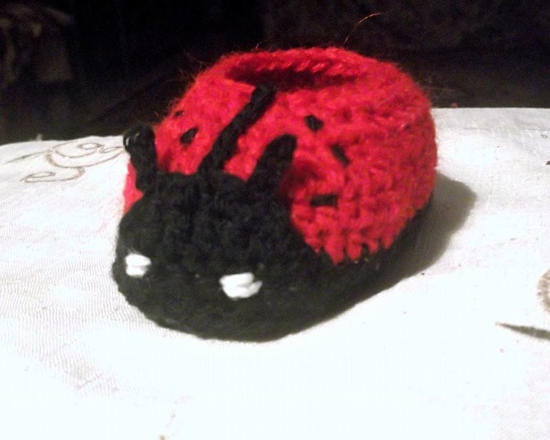 Ladybug Baby Booties