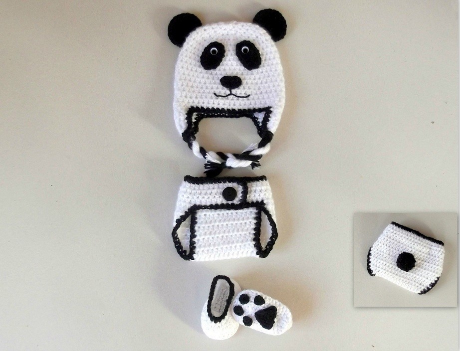 Panda Bear Baby Set Crochet Pattern