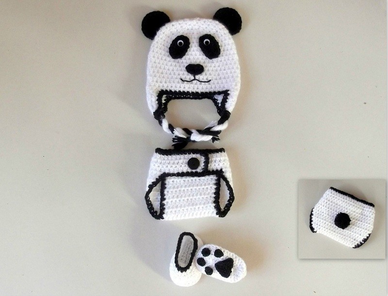 Panda Bear Baby Set Crochet Pattern