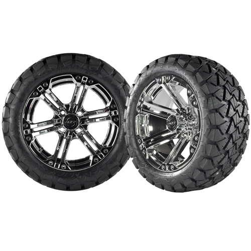 NITRO 14x7 Chrome w/ 225/30/14 Cobra Street Tire