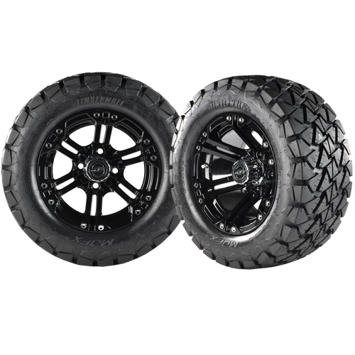 NITRO 12x7 Black w/ 22x10x12 Timber Wolf A/T Tire